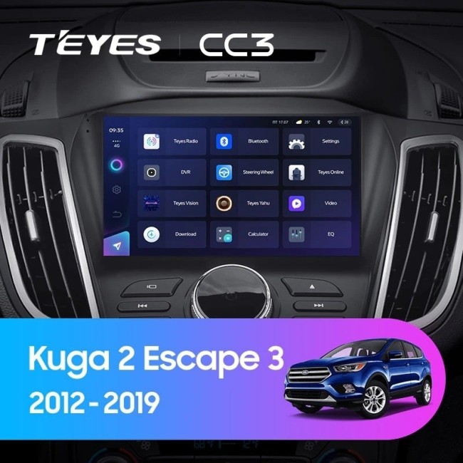 Штатная магнитола Teyes CC3 3/32 Ford Kuga 2 (2012-2019) Тип-B