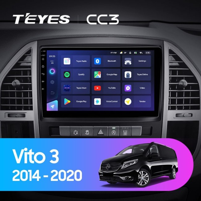 Штатная магнитола Teyes CC3 4/64 Mercedes-Benz Vito 3 W447 (2014-2020)