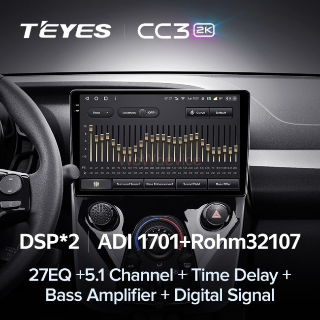 Штатная магнитола Teyes CC3 2K 4/64 Peugeot 108 (2014-2021)