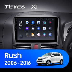 Штатная магнитола Teyes X1 4G 2/32 Toyota Rush J200 (2006-2016) Правый руль