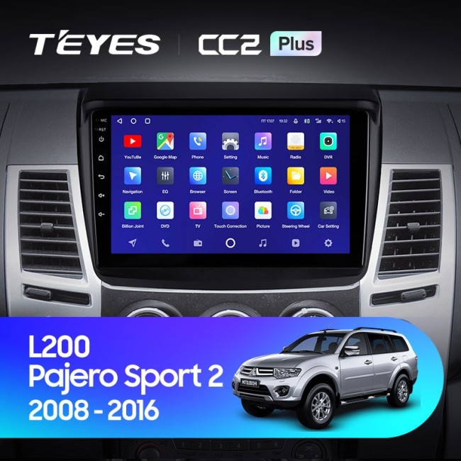 Штатная магнитола Teyes CC2 Plus 3/32 Mitsubishi Pajero Sport 2 (2008-2016)