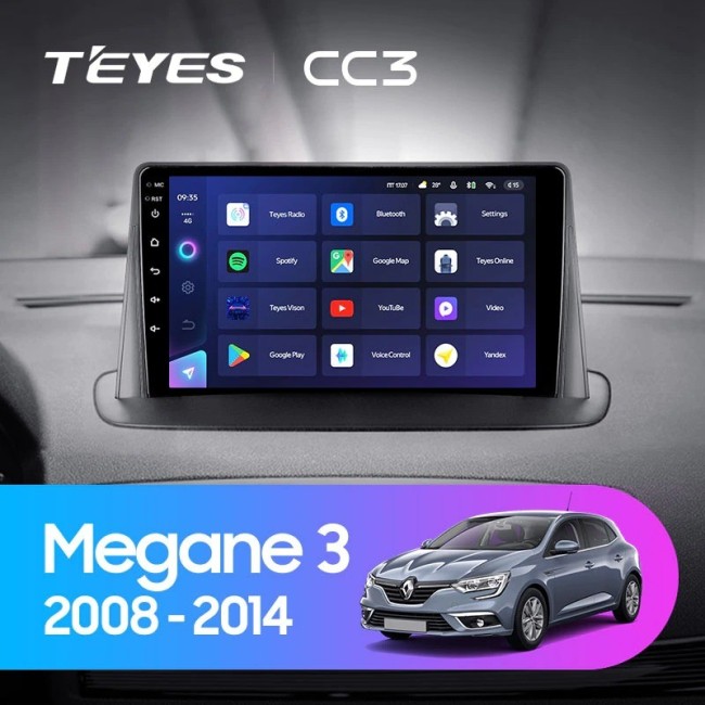 Штатная магнитола Teyes CC3 3/32 Renault Megane 3 (2008-2014)