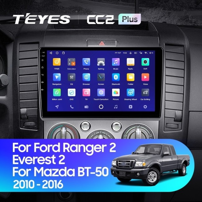 Штатная магнитола Teyes CC2 Plus 4/64 Ford Ranger 2 (2006-2011)