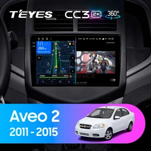 Штатная магнитола Teyes CC3 2K 360 6/128 Chevrolet Aveo 2 (2011-2015)