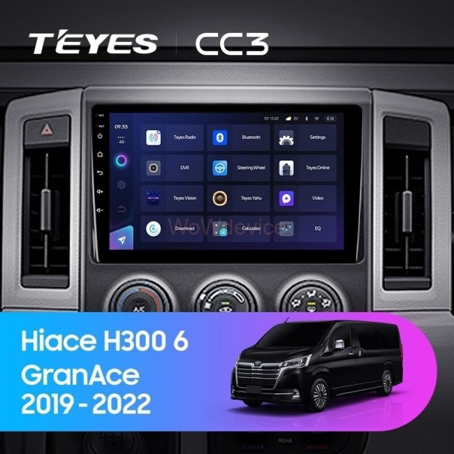 Штатная магнитола Teyes CC3L 4/32 Toyota Hiace H300 VI (2019-2022) Тип-B