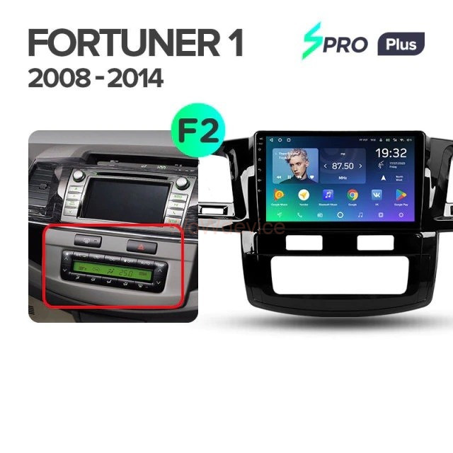 Штатная магнитола Teyes SPRO Plus 6/128 Toyota Fortuner (2008-2014) F2