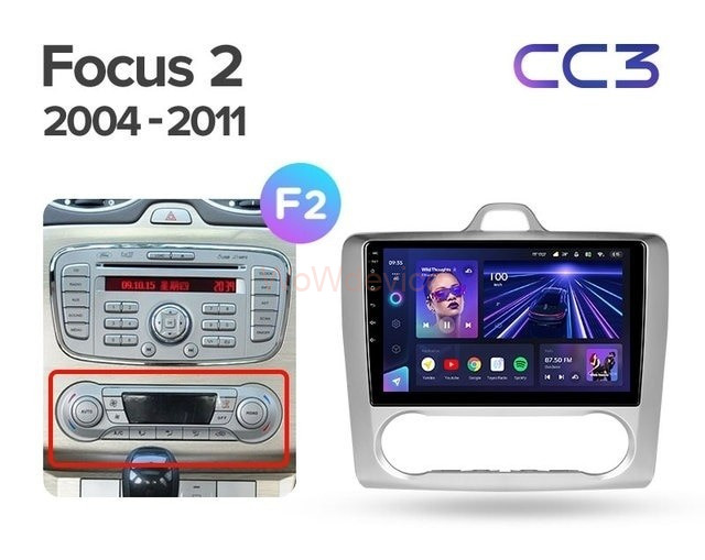 Штатная магнитола Teyes CC3 360 6/128 Ford Focus 2 Mk 2 (2005-2010) F2
