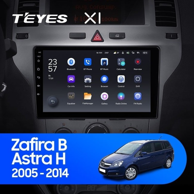 Штатная магнитола Teyes X1 4G 2/32 Opel Zafira B (2005-2014) F3