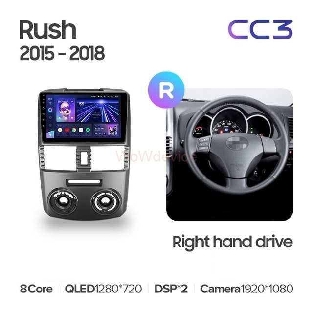Штатная магнитола Teyes CC3 360 6/128 Toyota Rush (2015-2018) Правый руль Штатная магнитола Teyes CC3 360 6/128 Toyota Rush (2015-2018) Правый руль