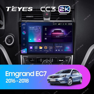 Штатная магнитола Teyes CC3 2K 3/32 Geely Emgrand EC7 (2016-2018)