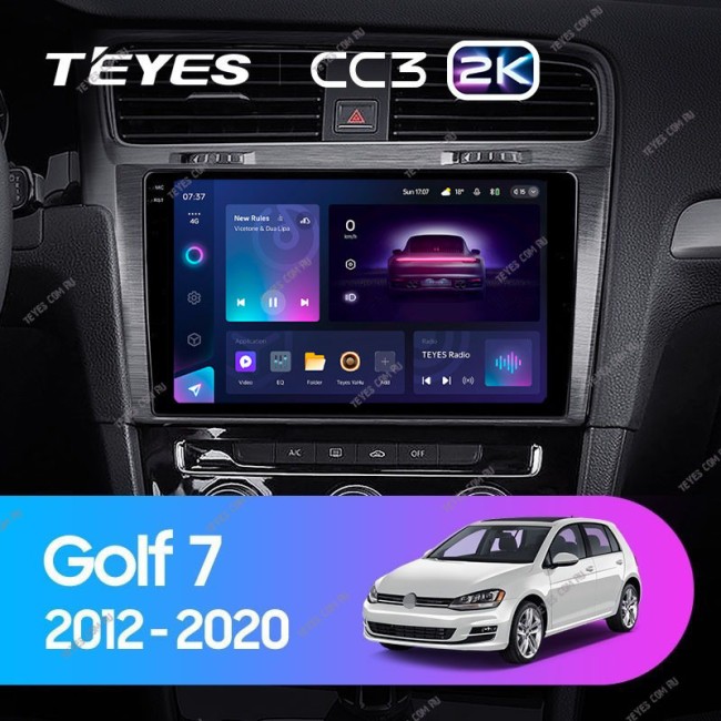 Штатная магнитола Teyes CC3 2K 3/32 Volkswagen Golf 7 MK7 (2014-2018) (F2) Тип-A