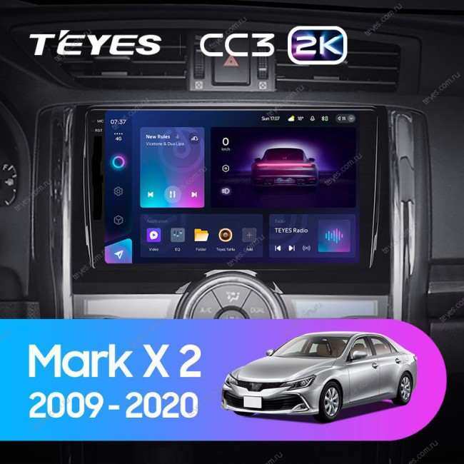Штатная магнитола Teyes CC3 2K 4/64 Toyota Mark X 2 X130 (2009-2020)
