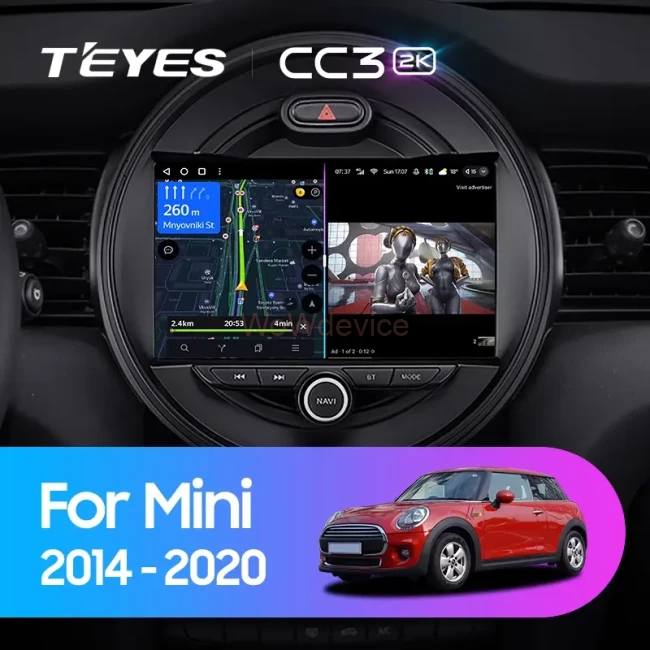 Штатная магнитола Teyes CC3 2K 6/128 Mini Cooper (2014-2020)