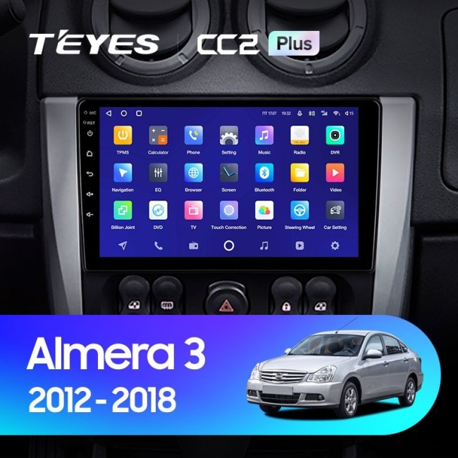 Штатная магнитола Teyes CC2L Plus 1/16 Nissan Almera 3 G15 (2012-2018)