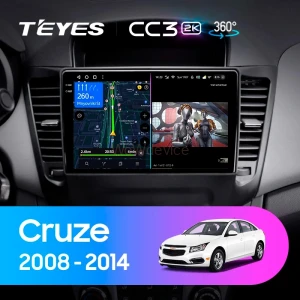 Штатная магнитола Teyes CC3 2K 360 6/128 Chevrolet Cruze J300 (2008-2014)