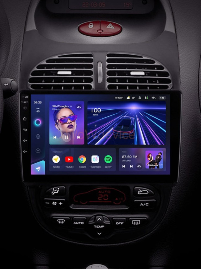 Штатная магнитола Teyes CC3 6/128 Peugeot 206 (1998-2012)