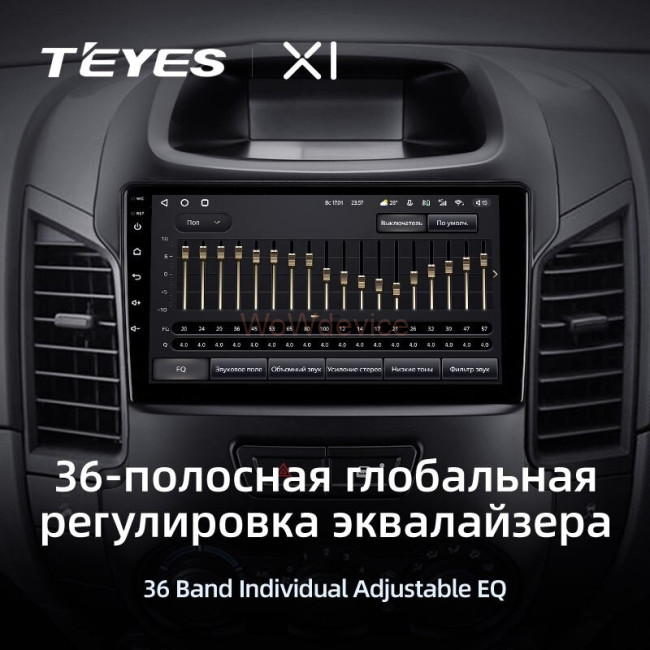 Штатная магнитола Teyes X1 4G 2/32 Ford Ranger (2011-2016) (F2)