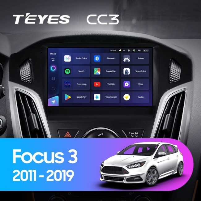 Штатная магнитола Teyes CC3 360 6/128 Ford Focus 3 (2011-2019)