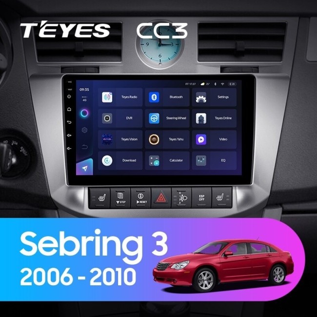 Штатная магнитола Teyes CC3 3/32 Chrysler Sebring 3 JS (2006-2010)