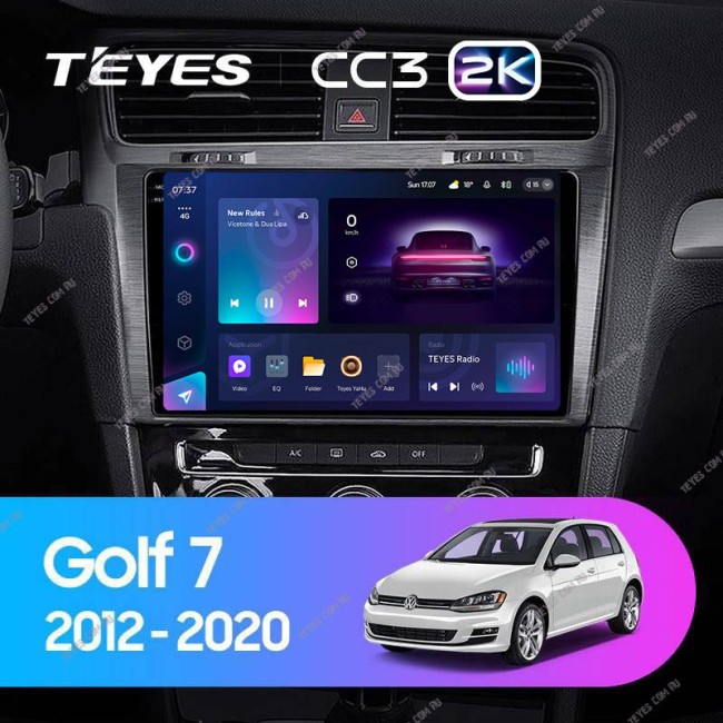 Штатная магнитола Teyes CC3 2K 3/32 Volkswagen Golf 7 MK7 (2014-2018) Тип-A