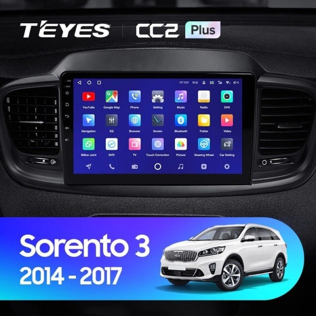 Штатная магнитола Teyes CC2 Plus 6/128 Kia Sorento 3 Prime (2014-2017) Тип-A