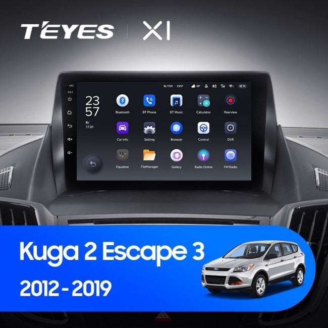 Штатная магнитола Teyes X1 4G 2/32 Ford Kuga 2 (2012-2019) Тип-A