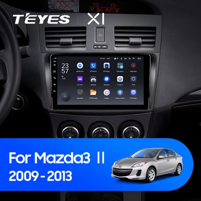 Штатная магнитола Teyes X1 4G 2/32 Mazda 3 2 (2009-2013)