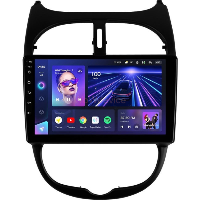 Штатная магнитола Teyes CC3 360 6/128 Peugeot 206 (1998-2012)