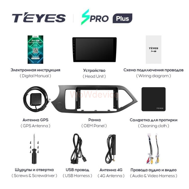 Штатная магнитола Teyes SPRO Plus 4/64 Kia Pikanto (2011-2017) Штатная магнитола Teyes SPRO Plus 4/64 Kia Pikanto (2011-2017)