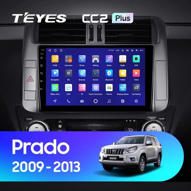 Штатная магнитола Teyes CC2L Plus 2/32 Toyota Land Cruiser Prado 150 (2009-2013) Тип-С