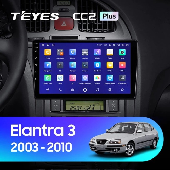 Штатная магнитола Teyes CC2L Plus 1/16 Hyundai Elantra 3 (2003-2010)