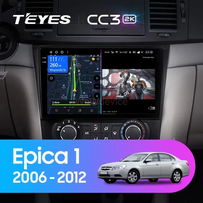 Штатная магнитола Teyes CC3 2K 6/128 Chevrolet Epica 1 (2006-2012)