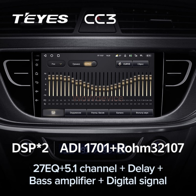 Штатная магнитола Teyes CC3 3/32 Geely Atlas NL-3 (2016-2020)