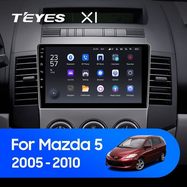 Штатная магнитола Teyes X1 4G 2/32 Mazda 5 2 CR (2005-2010)