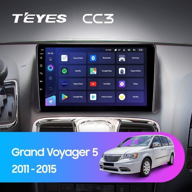 Штатная магнитола Teyes CC3 6/128 Chrysler Grand Voyager 5 (2011-2015)
