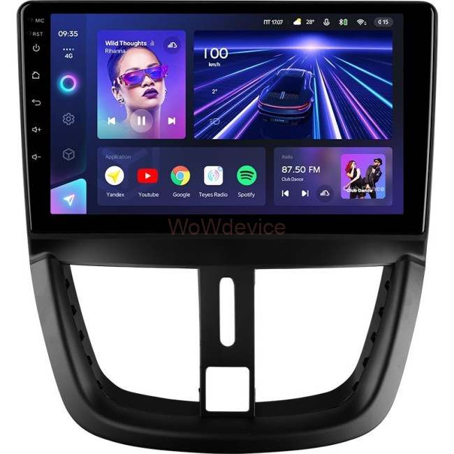 Штатная магнитола Teyes CC3 360 6/128 Peugeot 207 (2006-2015)