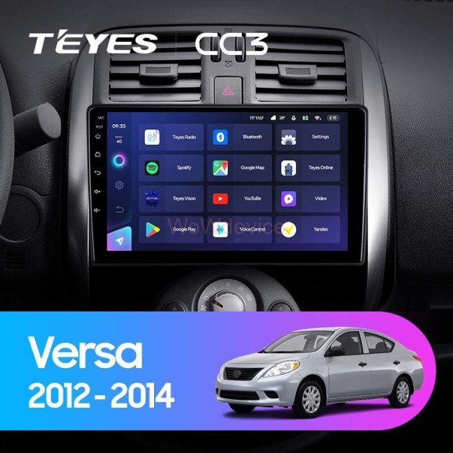 Штатная магнитола Teyes CC3 4/64 Nissan Sunny Versa C17 (2012-2014)