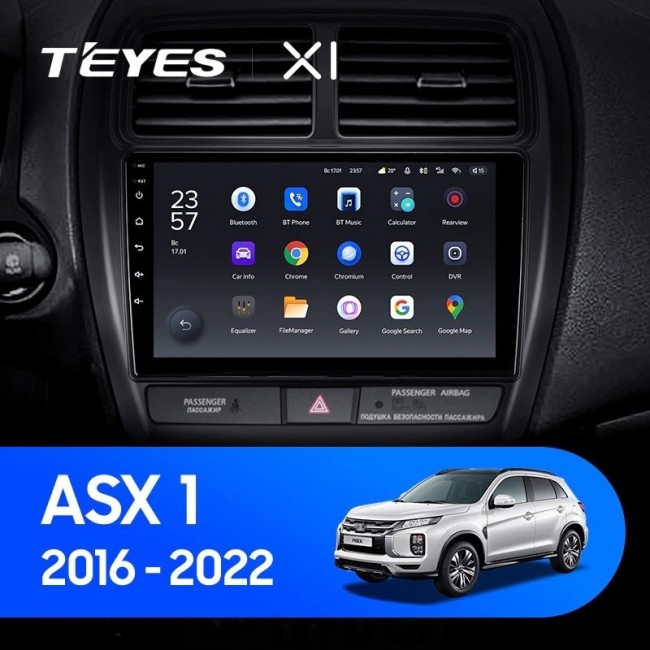 Штатная магнитола Teyes X1 4G 2/32 Mitsubishi ASX (2016-2022) Тип-А