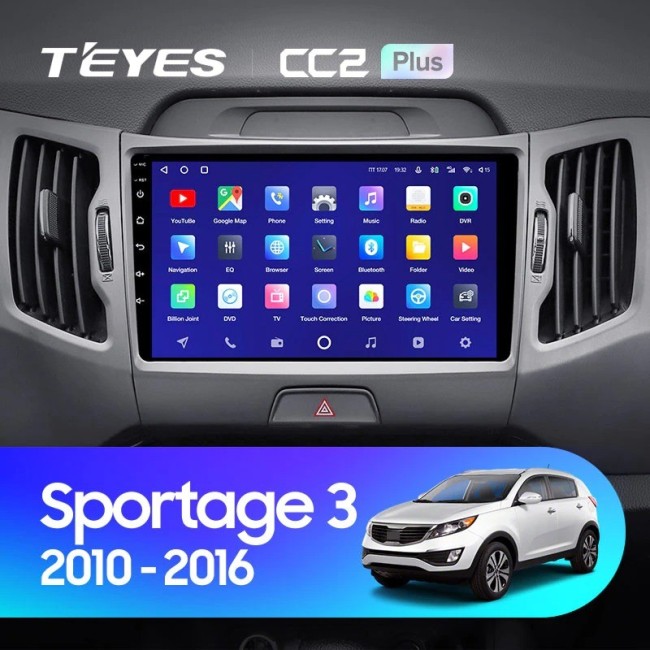 Штатная магнитола Teyes CC2 Plus 3/32 Kia Sportage 3 SL (2010-2016) Тип-B