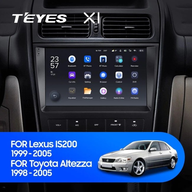 Штатная магнитола Teyes X1 4G 2/32 Toyota Altezza XE10 (1998-2005)