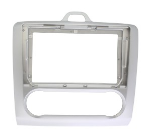 Рамка магнитолы 9.0" (цв.Серебро) для FORD Focus 2005-2011 Климат