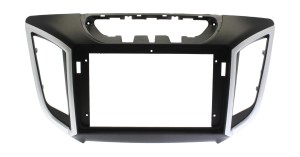 Рамка магнитолы 9.0" (цв.Черный и Серебристый) для HYUNDAI Creta 2015+; iX-25 2014+