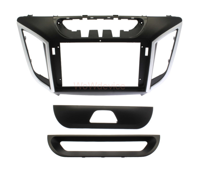 Рамка магнитолы 9.0" (цв.Черный и Серебристый) для HYUNDAI Creta 2015+; iX-25 2014+ Рамка магнитолы 9.0" (цв.Черный и Серебристый) для HYUNDAI Creta 2015+; iX-25 2014+