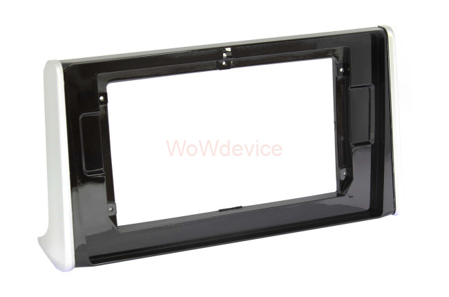 Рамка магнитолы 10.2" (цв.Глянцевый Черный / Серебристый) для TOYOTA RAV4 2019+ Левый руль Рамка магнитолы 10.2" (цв.Глянцевый Черный / Серебристый) для TOYOTA RAV4 2019+ Левый руль