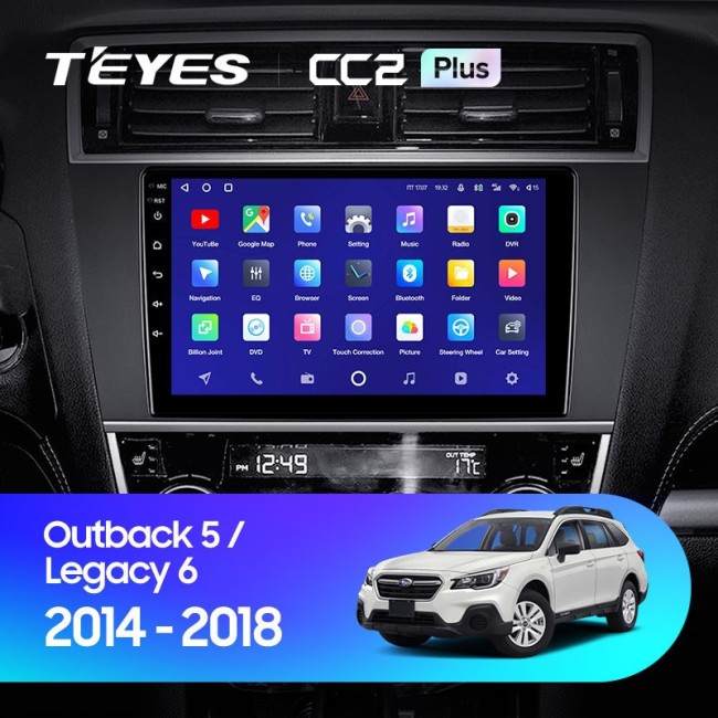 Штатная магнитола Teyes CC2L Plus 1/16 Subaru Outback 5 (2014-2018)