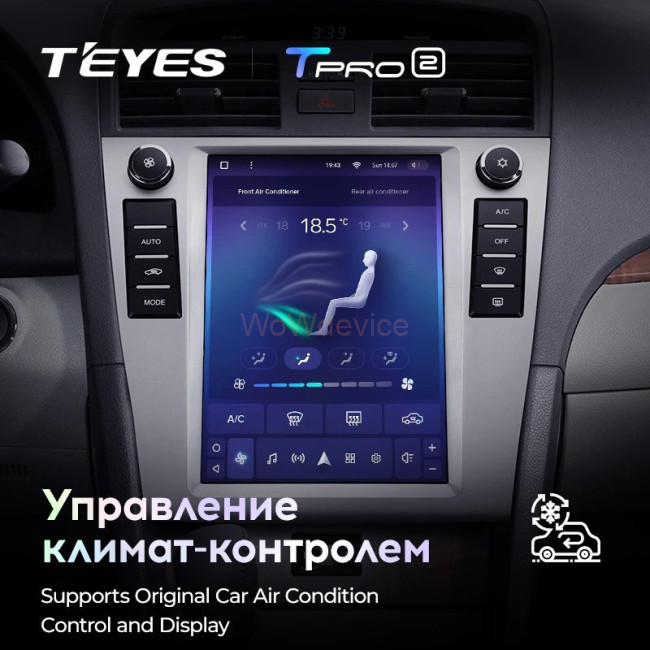 Штатная магнитола Tesla style Teyes TPRO 2 3/32 Toyota Camry 6 XV 40 2006-2011 F1