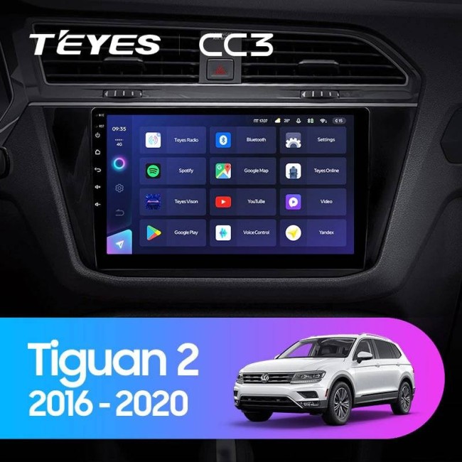 Штатная магнитола Teyes CC3 3/32 Volkswagen Tiguan 2 (2016-2018) Тип-A