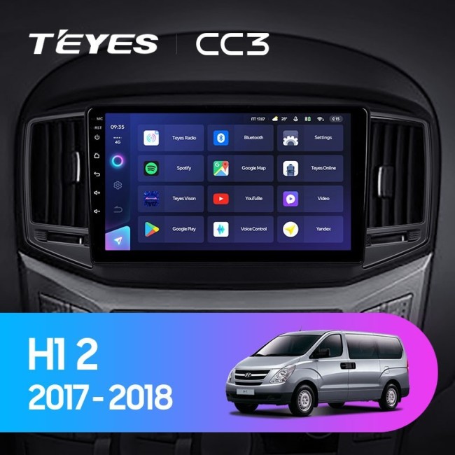 Штатная магнитола Teyes CC3 4/64 Hyundai H1 2 (2017-2018)