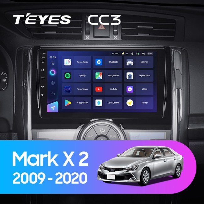 Штатная магнитола Teyes CC3 6/128 Toyota Mark X 2 X130 (2009-2020)