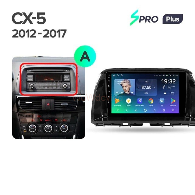 Штатная магнитола Teyes SPRO Plus 3/32 Mazda CX-5 (2012-2015) Тип-A